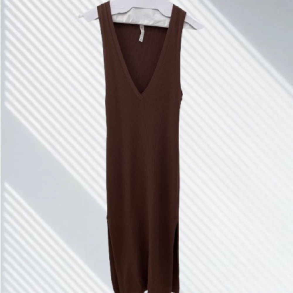 Chic Sleeveless Brown Maxi Dress